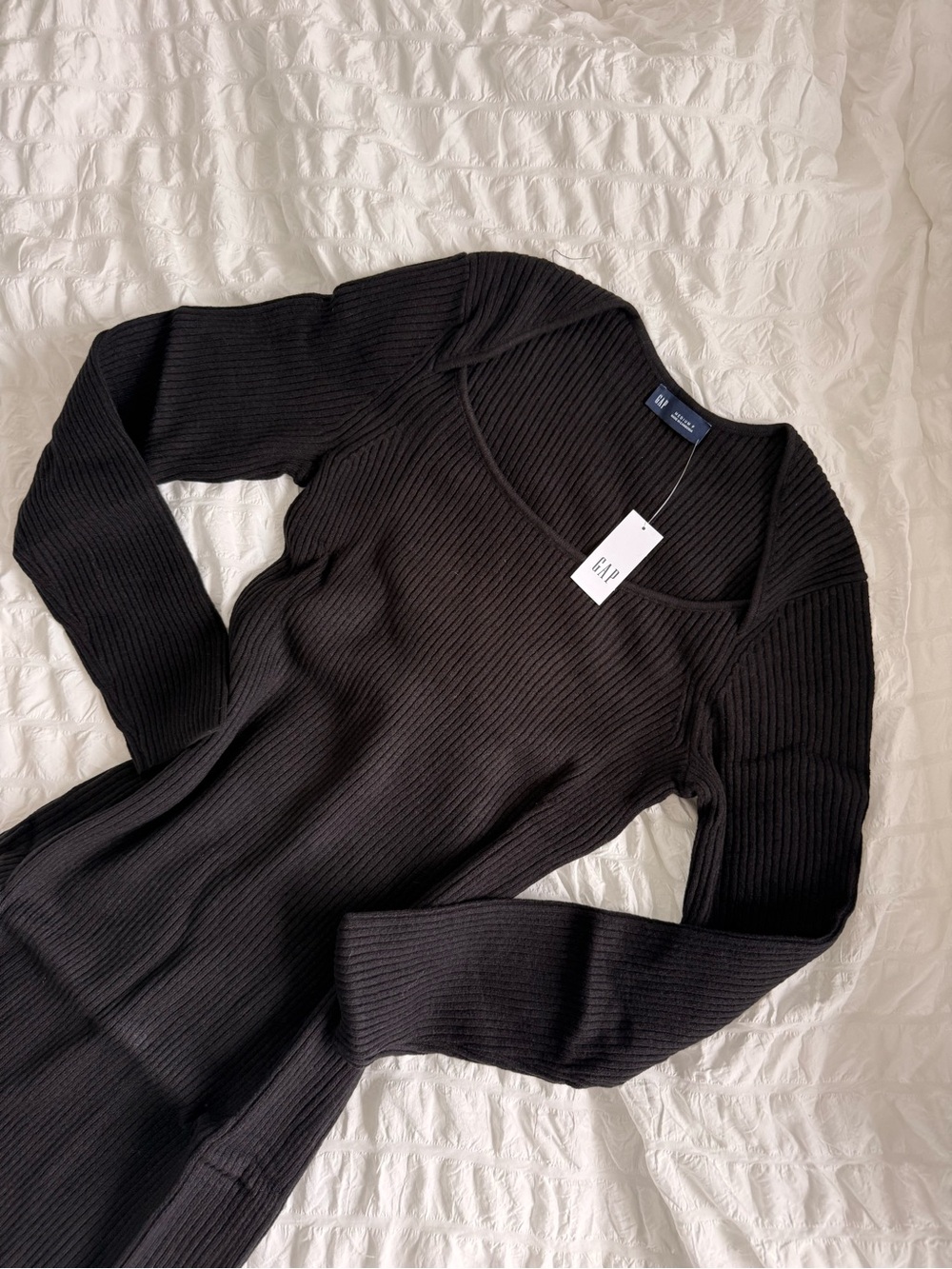 GAP CashSoft Rib Midi Sweater Dress Sz Medium Petite